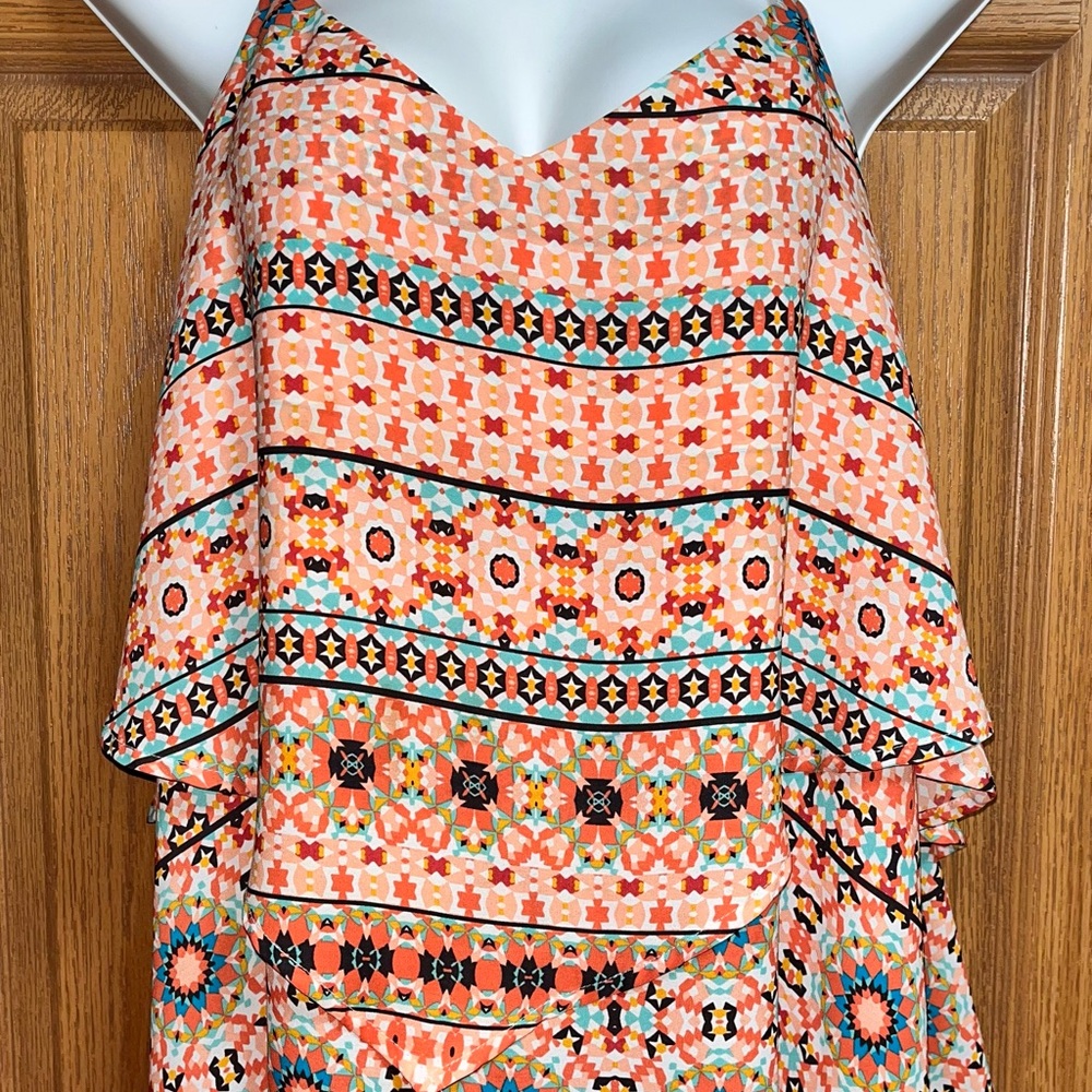 Torrid Multicolor Geometric Print Blouse